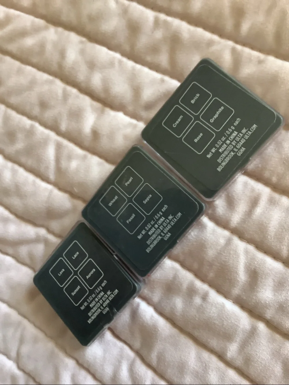 Ulta Beauty Neutral Eyeshadow Quads — Cream, Beige, Tan, Brown